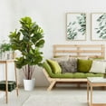 thumbnail image 5 of Faux Fiddle Leaf Fig Tree,5 Ft Artificial Ficus Lyrata Plant with 102 Fiddle Leaves, Fake Floor Plant in Pot for Indoor Outdoor Living Room House Office Bedroom Decor, 5 of 7