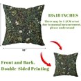 thumbnail image 4 of Green Throw Pillow Covers 18x18 Inch Set of 2 Black Green Botanical Leaf Pillow Covers Vintage Floral Cushion Cover Farmhouse Waterproof Decor for Living Room Bedroom Sofa Patio Outdoor, 4 of 6