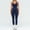 Navy-Set 06, variant on AEXTO Womens 2 Piece Workout Sets Yoga Outfits Contouring Contrast Stitching Sports Bra High Waist Leggings Gym Sets