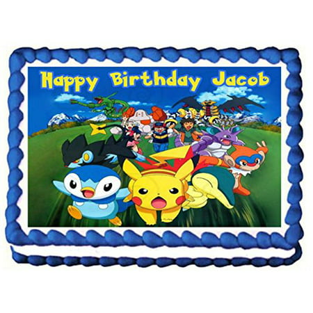 Pokemon Party Edible Frosting Image Cake Topper 1/4
