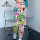 thumbnail image 1 of Pantalones recortados informales para mujer, pantalones deportivos Unisex, de la marca Disney, Stitch y Mickey, estilo callejero, para pies pequeños, combinan con todo, novedad de otoño, 1 of 5
