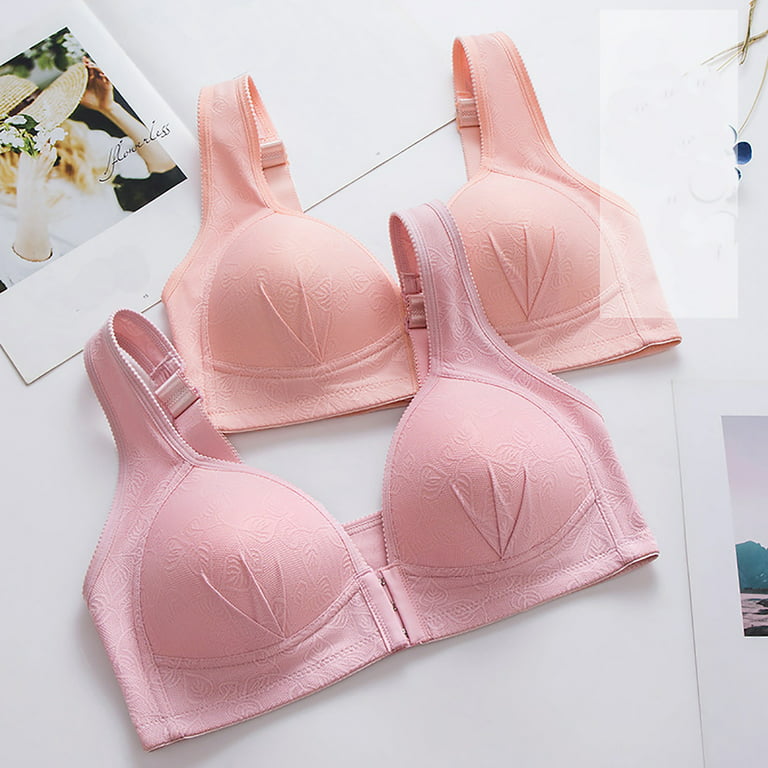 YWDJ Everyday Bras for Women Push Up No Underwire Plus Size for Sagging  Breasts Hollow Out Fashion Wire Free Underwear Nursing Bras for  Breastfeeding High Impact Bras Sports Bras for Women Pink