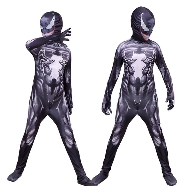 Traje de una pieza de Venom, disfraz de Halloween para niños, disfraz de cosplay, disfraz de actuación, traje de Deadpool