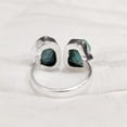 thumbnail image 5 of Natural Turquoise Ring, Rough Two Turquoise Ring, December Birthstone, Adjustable Ring, 925 Sterling Silver, Womens Ring, Christmas, Thanksgiving, Handmade, Statement Jewelry, Rough Gemstone Jewelry, 5 of 5