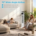 thumbnail image 2 of TABU Swamp Cooler, Tower Fan with Humidifier, Portable Air Conditioner Indoor with 24H Timer, Evaporative Air Cooler, Remote Control, Bedroom, Office, Home, 2 of 8