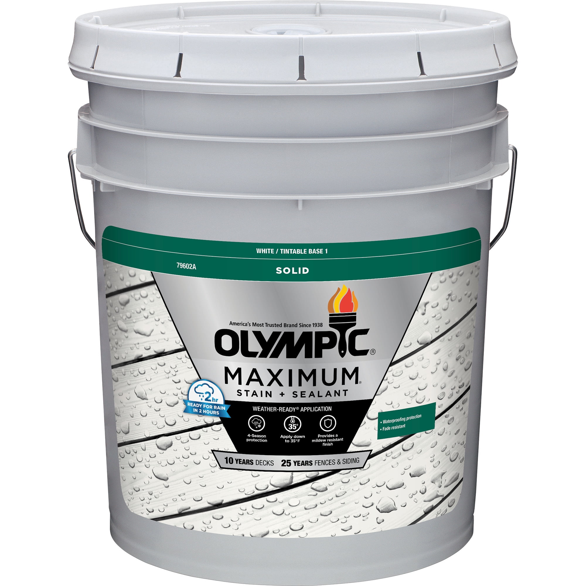 Olympic Maximum 5 Gallons SC-1076 Silver Lining Solid Color Exterior Stain and Sealer in One
