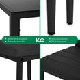 thumbnail image 4 of Juego de Comedor Mesa De Vidrio 6 Sillas De Metal Asiento Acojinado KingsHouse negro, 4 of 7