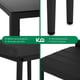 thumbnail image 4 of Juego de Comedor Mesa De Vidrio 6 Sillas De Metal Asiento Acojinado KingsHouse negro, 4 of 7