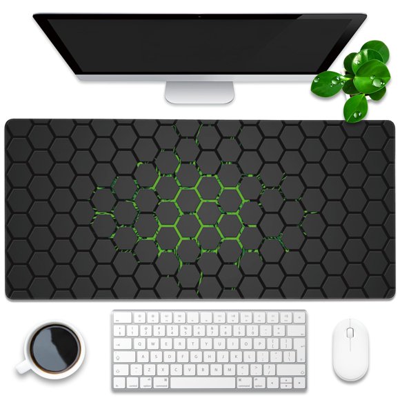 Base para escritorio KOAIWPAE 90 x 40 cm verde con diseño de panal antideslizante