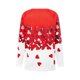 thumbnail image 1 of SuéTer Para Mujer DíA De San ValentíN CorazóN/áNgel Bebé/Letra Estampado Manga Larga SuéTer Tops XBTCLXEBCO Corazones Rojos;M, 1 of 6