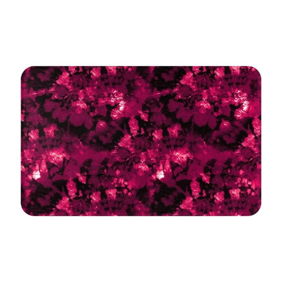 Bathroom Rugs Non Slip Washable - Burgundy Tie Dye Kitchen Mats for Floor, Area Rugs for Entryway Rugs Indoor, Laundry Bathroom Room Door Rug with Rubber Backing 20x31.5in