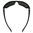 thumbnail image 4 of AlterImage Tussle Wraparound Sports & Motorcycle Retro Sunglasses for Men or Women Black Frame w/ Coinjected Rubber Temples & Flash Mirror Lenses, 4 of 6