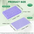 thumbnail image 3 of Uxcell 12-Pack Kitchen Sponges, Condense Eco Cellulose Non-Scratch Scrub Heavy Sponge Clean Tough Messes Dish Scrubber [Purple], 3 of 6