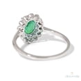 thumbnail image 2 of Oval Shaped Emerald Ring/Emerald Engagement Ring/Diamond Halo/Unique Wedding Ring/Anniversary Gift/Bridal Promise Ring/Gold Fine Jewelry, 2 of 3