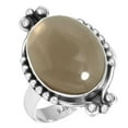 thumbnail image 1 of 925 Sterling Silver Ring For Women - Teens Brown Smoky Topaz Gemstone Silver Ring June Birthstone Costume Silver Ring Size 10 Valentine's Day Gift For Girl Friend Gemstone 925 Silver Jewelry, 1 of 5