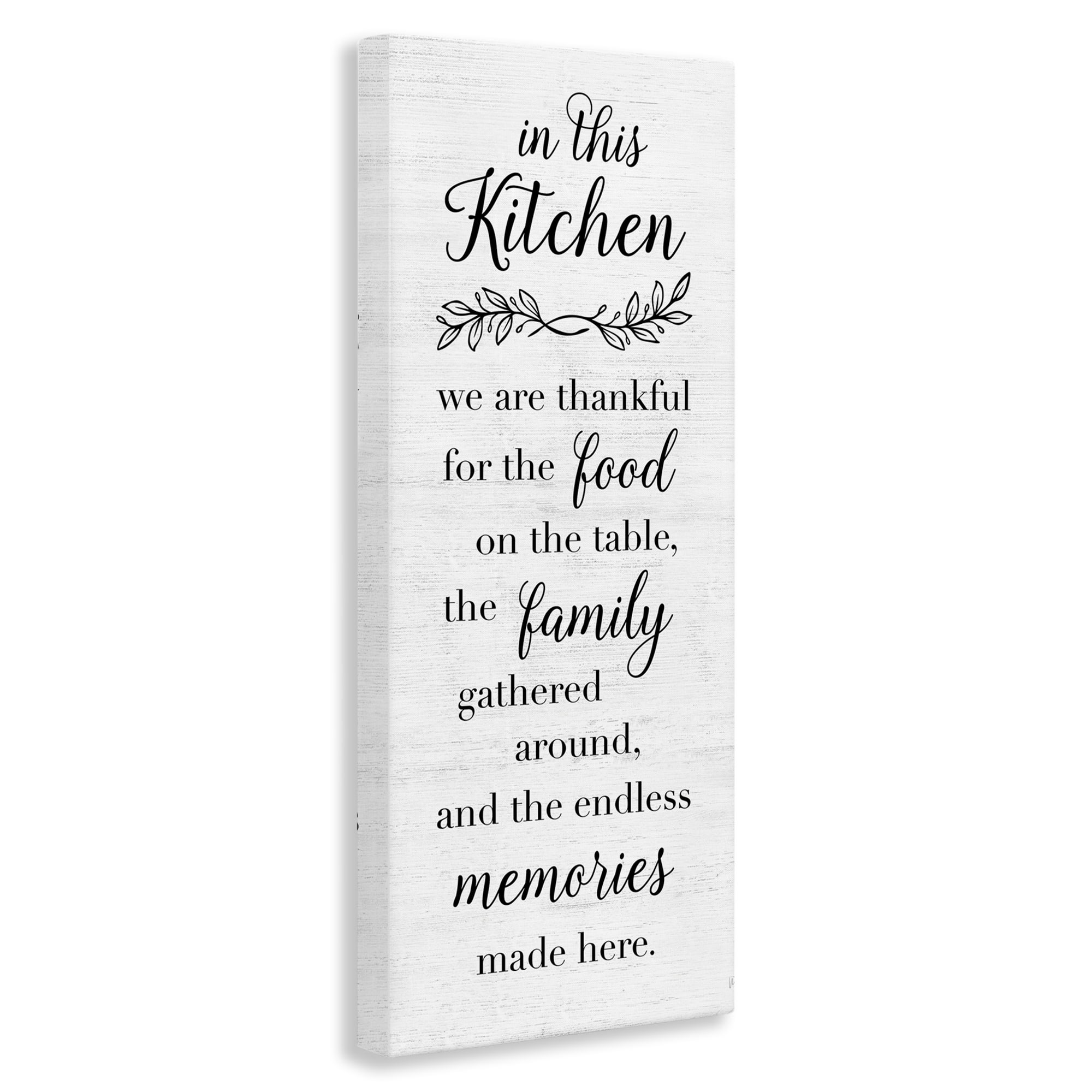Stupell Industries Kitchen Family Gratitude Text & Numbers Painting Wrapped Canvas Art Print Wall Art, 13 x 30
