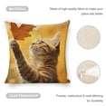 thumbnail image 4 of Cute catlinen toss pillowcase decoration pillowcase gifting preferred 20x20inch cushion cover sofa pillowcase sofa bedroom living room car, 4 of 8