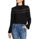 thumbnail image 1 of Blusa tipo jersey 1.STATE con Rayas de encaje para mujer Negro Extragrande, 1 of 1