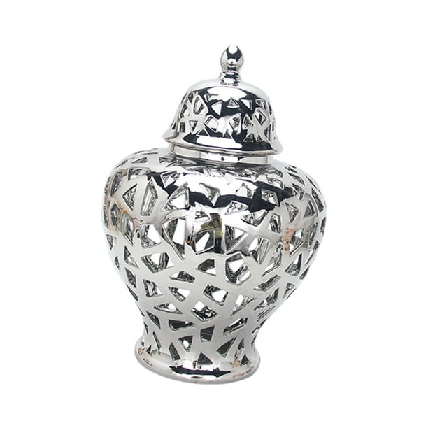 Tarro de jengibre BLESIY Jarrón de cerámica decorativo elegante con tapa