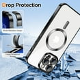 thumbnail image 5 of Entronix Clear Phone Case for iPhone 12 Pro Max Magnetic Case Full Body Shockproof Dual Layer High Impact Protective Anti-Scratch Soft TPU Cover Cases for iPhone 12 Pro Max, Black, 5 of 5