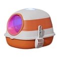 thumbnail image 3 of lionlar Collapsible Cat Easy Clean Pet Kitten House Closed Portable Orange Orange with Lamp, 3 of 6