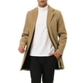 thumbnail image 1 of Abrigo Chic para Hombre con Solapa Notch, de Un Solo Botón, de Peso Medio, de Manga Larga, XL, Caqui, 1 of 7