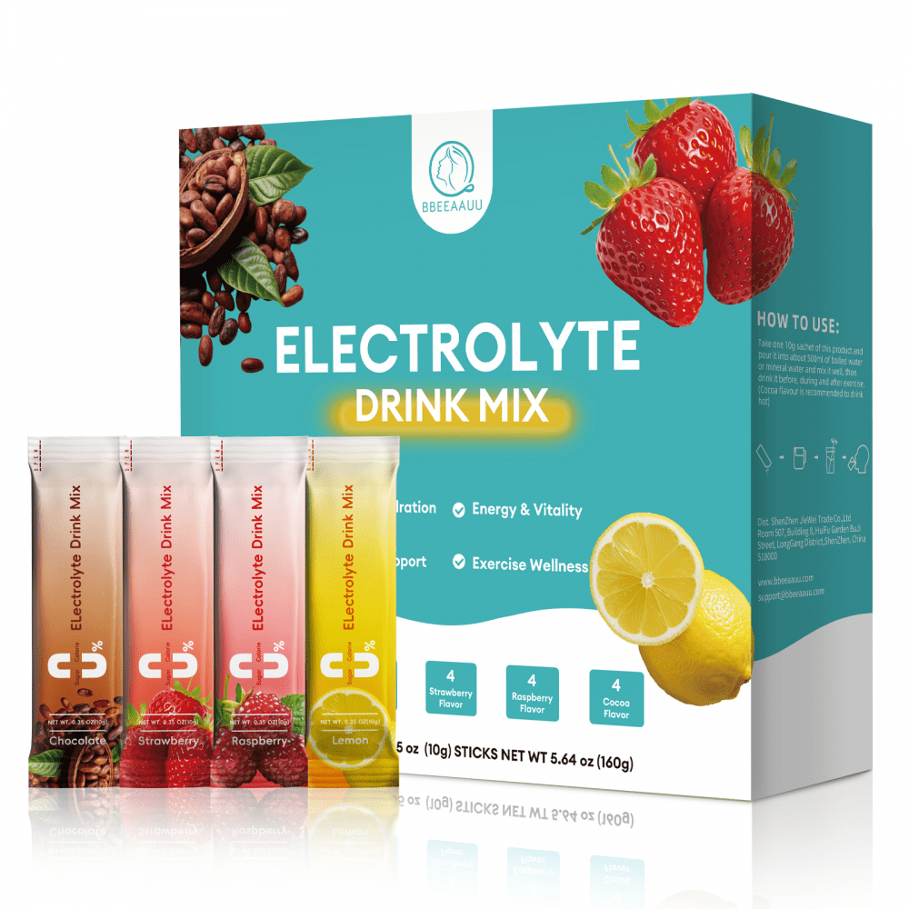 Electrolyte Powder Drink Mix - Electrolytes Powder Packets - Sugar Free & 0 Calorie - Organic Fruit Liquid Daily Hydrate Packets for Dehydration Relief and Rehydration, Variety 32 Pack