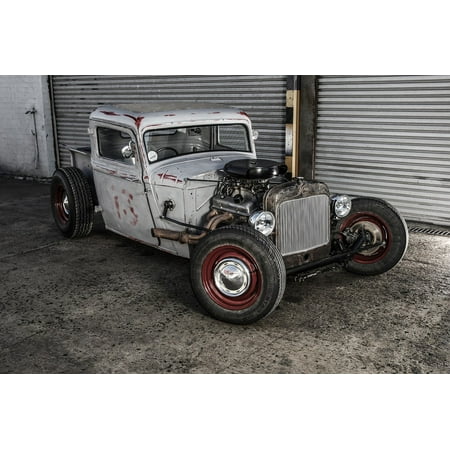 LAMINATED POSTER Rat Rod Vehicle Custom Fast Car Transport Hot Rod Poster Print 24 x