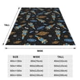thumbnail image 3 of Pofeuu Space Rocket Print Ultra-Soft Micro Fleece Blanket,for Bed Or Sofa,All Season Throw Blankets Flannel Blanket-50"x40", 3 of 7