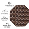 thumbnail image 4 of Kll Octagon Drink Coasters Set Of 4,Pu Leather Absorbent Coasters Set Decorative Coffee Cup Coasters Housewarming Gift For Home Decor-Brown Gold Grid, 4 of 9