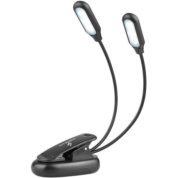 GLORIOUSLITE 10 LED Book Light for Reading in Bed Eye Caring 3 Color