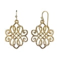 thumbnail image 4 of 1928 Jewelry Classic Gold Filigree Drop Earrings, 4 of 4
