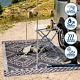 thumbnail image 4 of JONATHAN Y SANTA MONICA 5 x 8 Area Rug, Marokko Diamond Tribal Medallion - Black/Ivory, SMB127F-5, 4 of 8