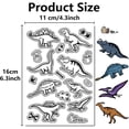 thumbnail image 2 of Sellos transparentes de dinosaurios: huesos, huellas de patas, huevos de dinosaurio. Sellos de silicona transparentes reutilizables de estilo retro., 2 of 9