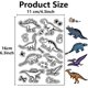 thumbnail image 2 of Sellos transparentes de dinosaurios: huesos, huellas de patas, huevos de dinosaurio. Sellos de silicona transparentes reutilizables de estilo retro., 2 of 9