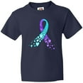 thumbnail image 3 of Inktastic Suicide Prevention Ribbon with Blue and Purple Hearts Youth T-Shirt, 3 of 5