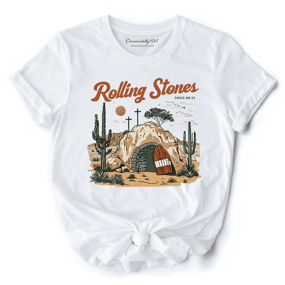 Rolling Stones Christian T-Shirt, He is Risen Easter Tee