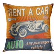 thumbnail image 1 of RYLABLUE 1950S Vintage Rent Car with Retro 1960S Abstract Throw Pillowcase Cushion Case Cover, 1 of 1