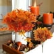 thumbnail image 1 of pstuiky Rama de hoja de arce artificial de 7 puntas simulación de hojas de otoño arreglo floral Halloween Acción de Gracias decoración de mesa para el hogar y la cocina., 1 of 6