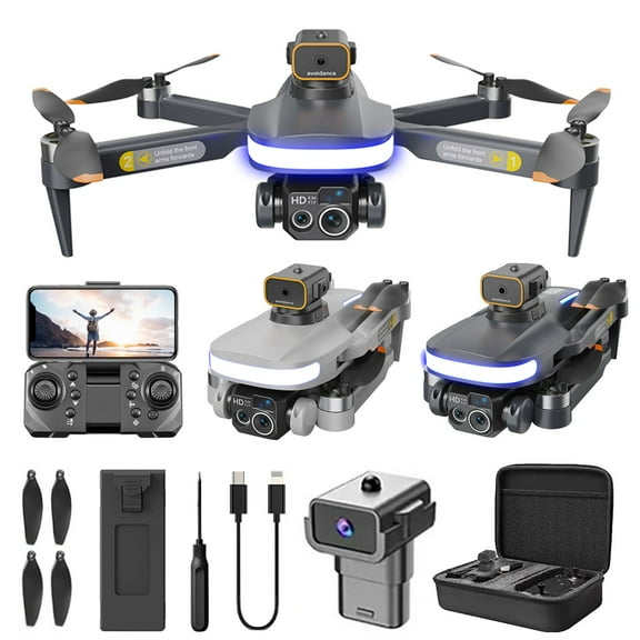 Viflosae WiFi FPV Drone With 4K HD Dual Camera Altitude Hold Mode Foldable RC Drone Quadcopter Circle Fly, Route Fly, Altitude Hold, Headless Mode Electronics Gadgets