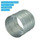 thumbnail image 4 of Conector de conducto, Acoplamiento de conducto metálico Acoplador de ventilación Acoplamiento de tubo de secadora Extensión de conector, 4", 4 of 5