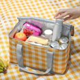 thumbnail image 1 of Bolsa Aislante Bolsas de Cesta de Picnic Bolsa de Playa Bolsa Refrigeradora Plegable Reutilizable con Tapa con Cremallera para Picnic Cálido o Frío Amarillo, 1 of 5