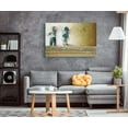 thumbnail image 2 of Banksy Canvas Wall Art Two Kids Street Graffiti Large Canvas Prints for Living Room Bedroom Home Decorations Modern Stretched Framed Artwork 16x12 inch / 40x30 cm, 2 of 6