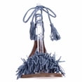 thumbnail image 2 of Womens Steve Madden Sweetyy Ankle Tie Fringe Flat Sandals - Light Blue, 2 of 7