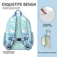 thumbnail image 5 of Rainbow Unicorn Students Backpack Cartoon Fantasy Animal Design with Cute Moon, Stars, and Watercolor Art for Toddlers, 5 of 6