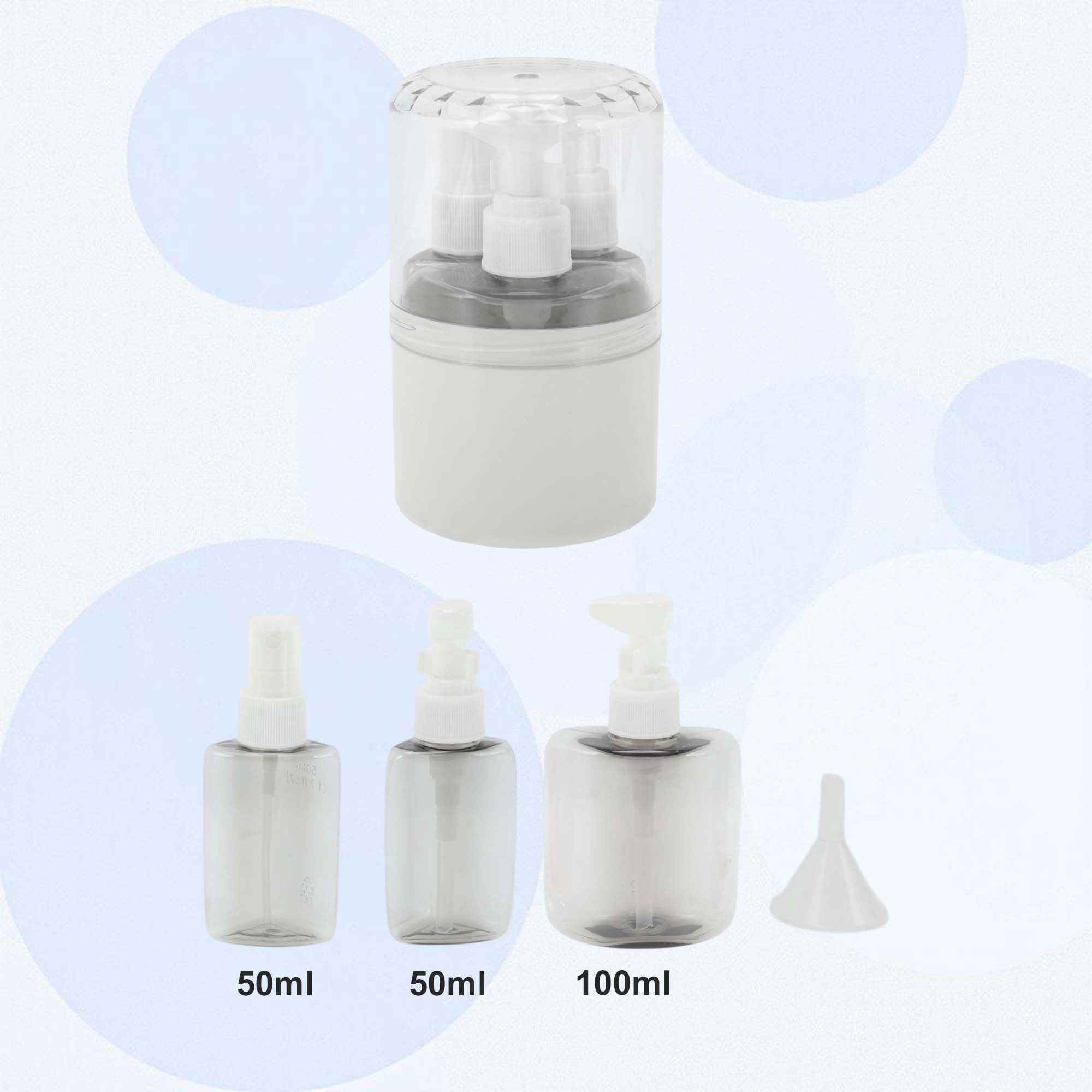 Unique Bargains Portable Travel Container Set 3 Pcs for Gray