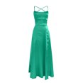 thumbnail image 4 of Wedding Guest Dresses for Women,Clearance Women's Solid Color Off Back Strap Long Dress Slim Off Shoulder Evening Dress, 4 of 4
