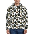 thumbnail image 2 of Zufioo Sea ​​Urchin Design Fleece Comfortable Hoodie for Mens,Sweatshirt for Men,Pullover Hooded Sweatshirt for Men -Large, 2 of 5