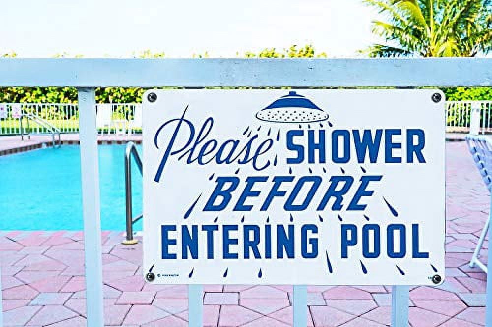 Poolmaster "Please Shower" Sign for Residential or Commercial Swimming Pools and Spas