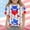 Gray, variant on Amidoa Girls Short Sleeve Crewneck Graphic Summer Independence Day T Shirts Casual Kids Tops Blue Size 9